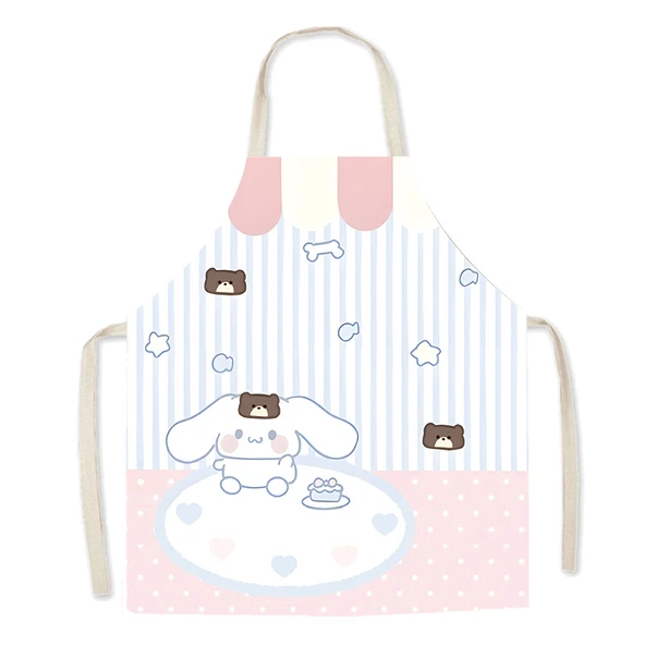 Hello Kitty Desenli Çocuk Önlüğü - KT Kedi 7 - 45x56cm - Pamuklu Keten - 1