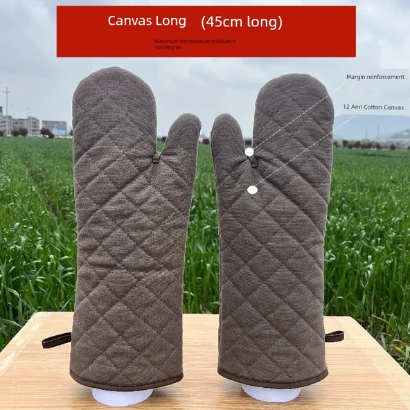 Kalın Kanvas Fırın Eldiveni - 45cm