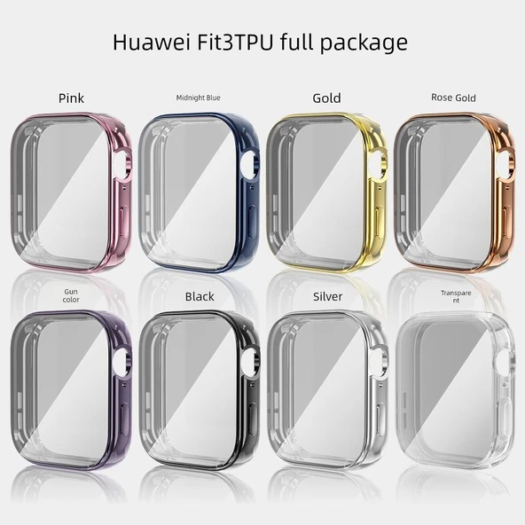 Huawei Fit3 TPU Tam Kaplama Koruyucu Kılıf - Pembe - 6