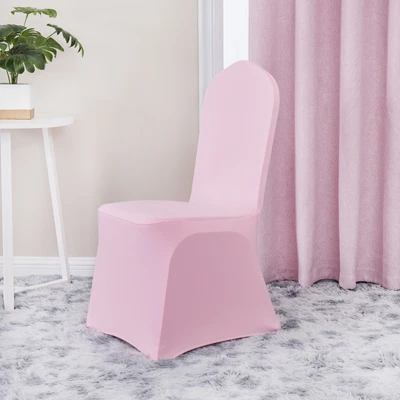 Elastik Otel Banket Düğün Sandalye Kılıfı - Pembe (Kalınlaştırılmış Hava Katmanı 400g)