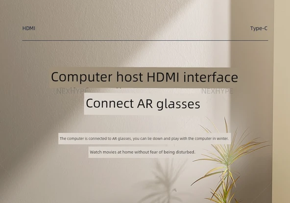 Micro HDMI - Type-C Bilgisayar AR Gözlük Kablosu - 9