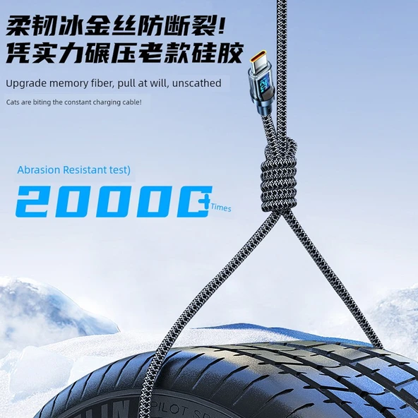 120W USB Data Kablosu - 2 Metre - Çift Akıllı Çip - Resim 5