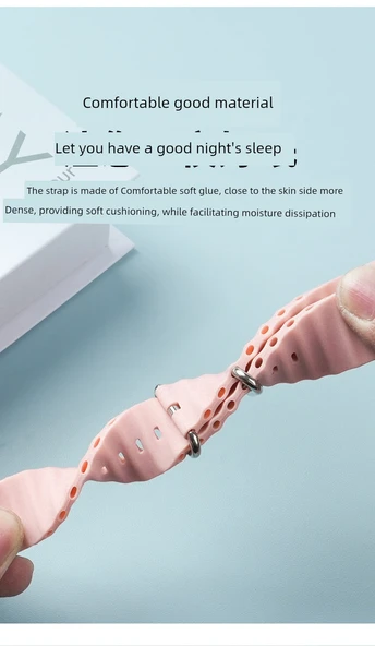 Xiaomi Smart Band 9 Pro NFC Gümüş Konnektör Şık Mavi Deniz Silikon Kordon - 10