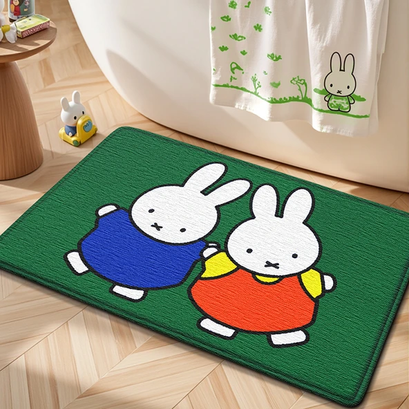 Miffy Desenli Banyo Paspası - 40x60 cm - Mutlu Miffy