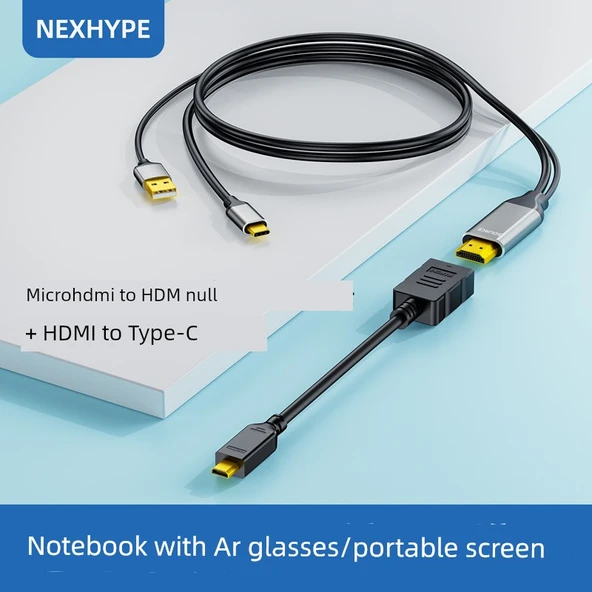 Micro HDMI - Type-C Bilgisayar AR Gözlük Kablosu - 1