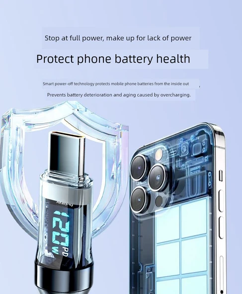 120W USB Data Kablosu - 2 Metre - Çift Akıllı Çip - Resim 11