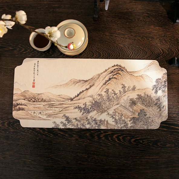 Çin Tarzı Emici Çay Matı - Jiangshan-Tenha Yaşam 27x60cm