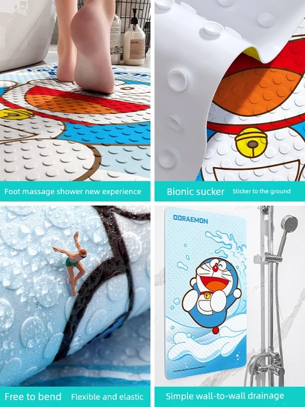 Baloncuklu Doraemon Kaymaz Banyo Paspası (Model 2) - 40x70cm - 5