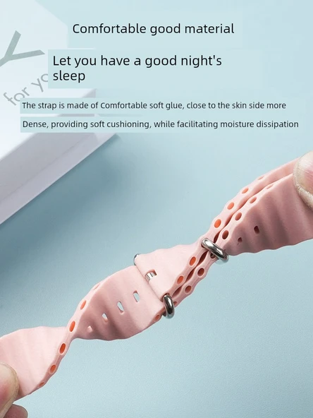 Xiaomi Smart Band 9 Pro NFC Gümüş Konnektör Şık Mavi Deniz Silikon Kordon - 3