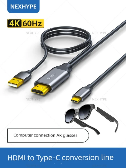 Micro HDMI - Type-C Bilgisayar AR Gözlük Kablosu - 2