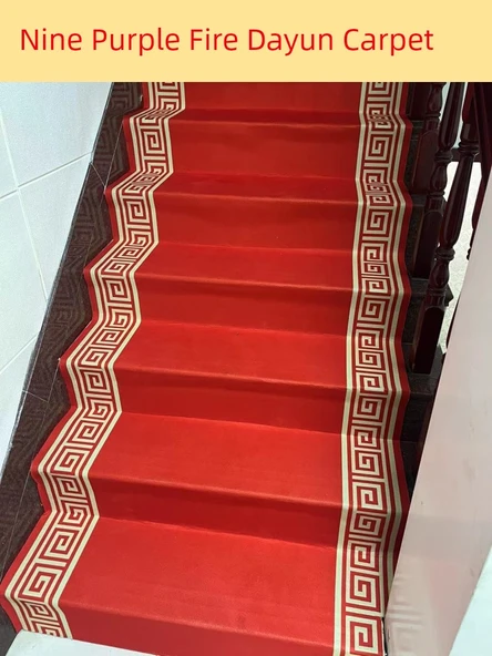 Kendinden Yapışkanlı Kaymaz Merdiven Halısı - Orta Avrupa Kırmızı - 1.2 Metre - 3
