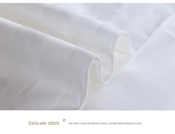 Otel Pamuklu Saten Şeritli Yastık Kılıfı - 58x85 cm - Üst Saten Şeritli - 9