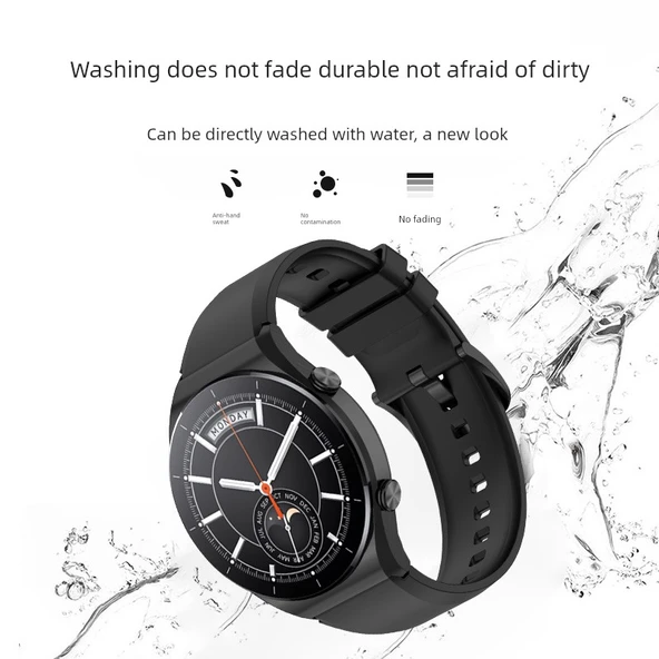 Xiaomi Watch S1 Uyumlu Silikon Kordon - Safir Mavisi - 4