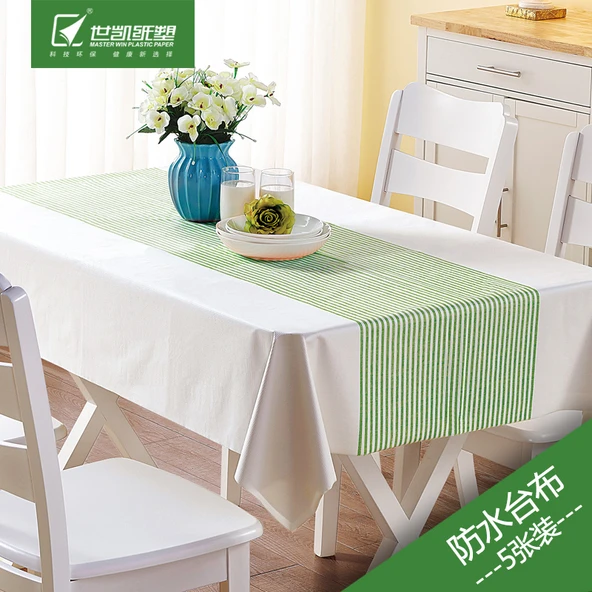 Pencereli Desenli Tek Kullanımlık Masa Örtüsü 1.8x1.8 m - 5 Adet (Tek Katlanmış) - 4