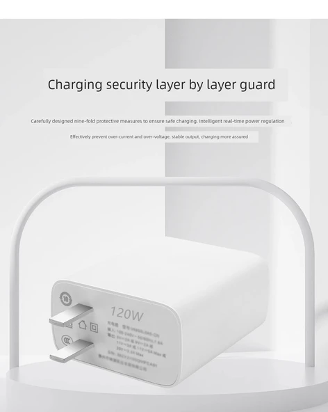 Vivo iQOO13 120W Şarj Aleti - 120W Adaptör + 1 Metre ve 1.5 Metre Kablo (2 Adet) - 8
