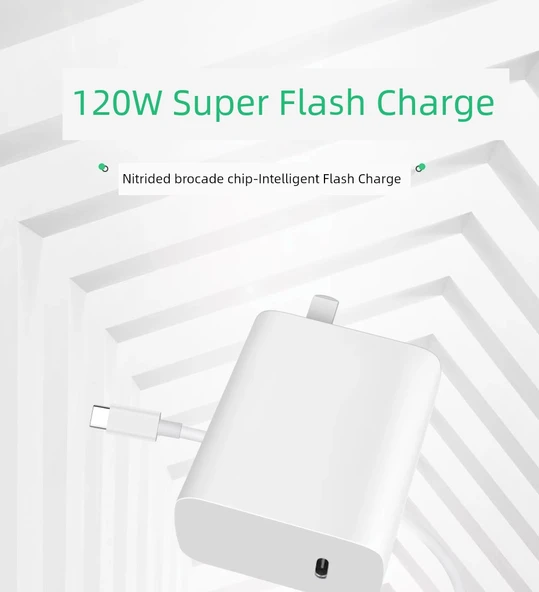 Vivo iQOO13 120W Şarj Aleti - 120W Adaptör + 1 Metre Kablo (2 Adet) - 6