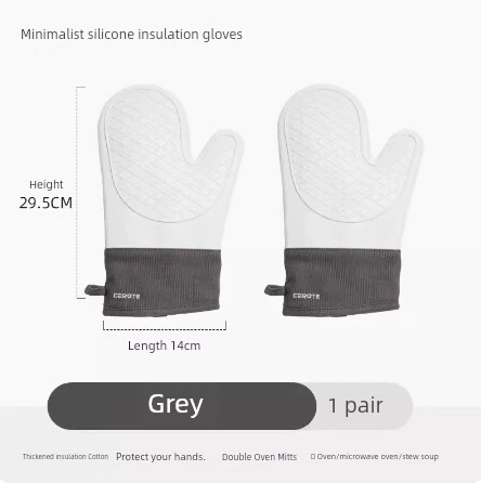 Gri Silikon Fırın Eldiveni - 2'li Paket