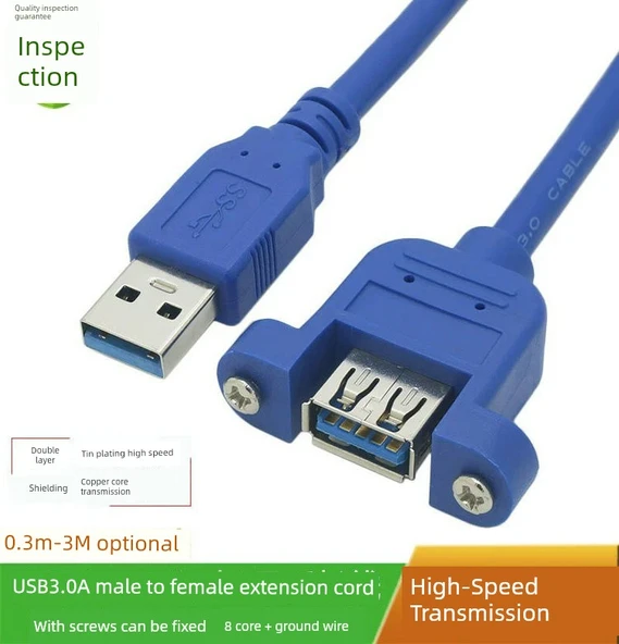USB Şarj ve Data Uzatma Kablosu - 3 Metre Gelişmiş - Resim 2