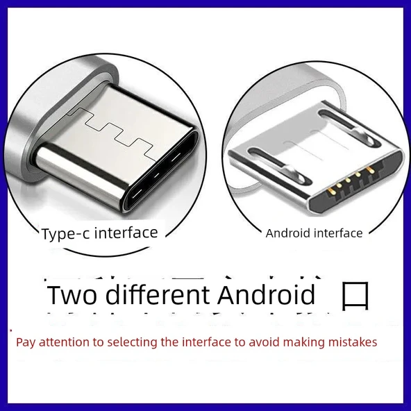 Type-C Lightning Micro USB Android Adaptör - Type-C Dişi - Android Erkek - Rose Gold - 8