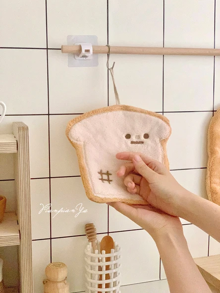 Yiyecek Temalı Nakışlı Mutfak Asma Havlusu - Tost - 8