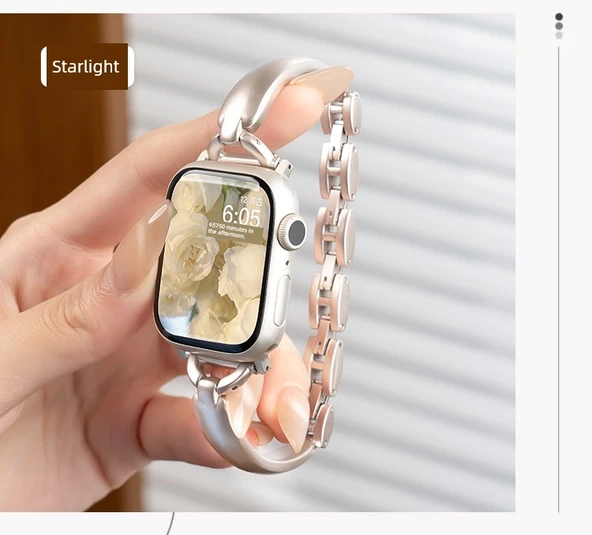 Paslanmaz Çelik Apple Watch Kordon - iwatch 1-9/se 42/44/45mm Gümüş - 10