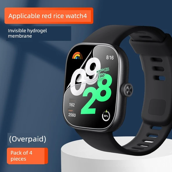Redmi Watch 4 Süper Şeffaf Hidrojel Ekran Koruyucu - 4 Adet
