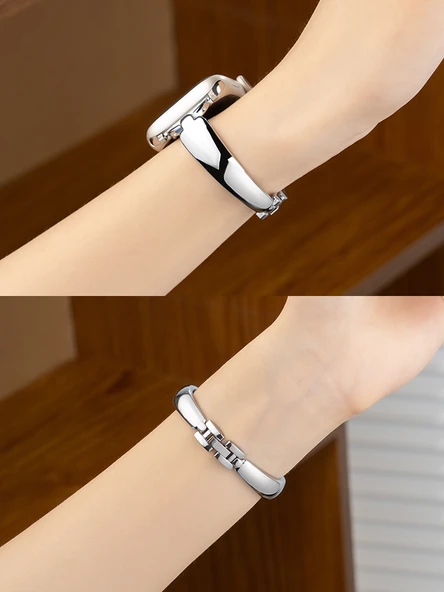 Paslanmaz Çelik Apple Watch Kordon - iwatch 1-9/se 42/44/45mm Gümüş - 2