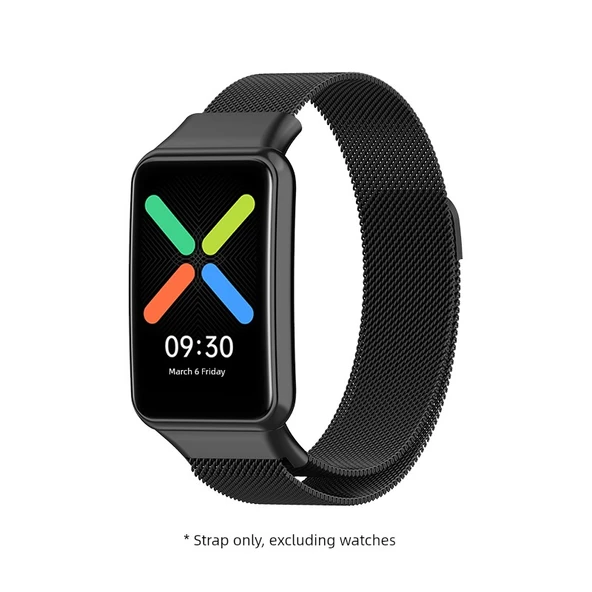 OPPO Watch Free Siyah Milanese Mıknatıslı Kordon