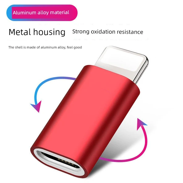 Type-C Lightning Micro USB Android Adaptör - Type-C Dişi - Android Erkek - Siyah - 4