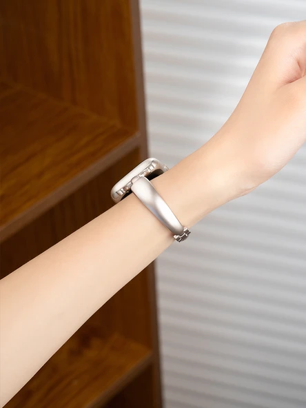 Paslanmaz Çelik Apple Watch Kordon - iwatch 1-9/se 42/44/45mm Yıldız Rengi Buzlu - 5