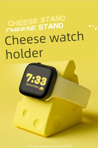 Apple Watch Silikon Şarj Standı - Peynir Rengi - 7