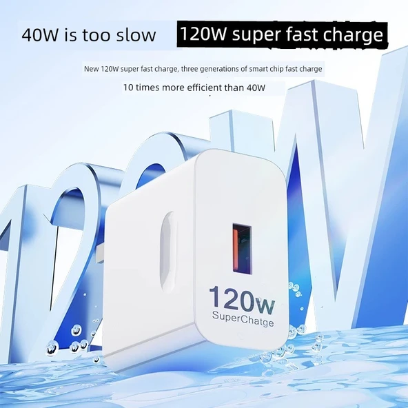 Huawei Nova ve Mate Serisi için 120W Hızlı Şarj Aleti - 1m ve 2m Kablolu (2 Kablolu) - 3