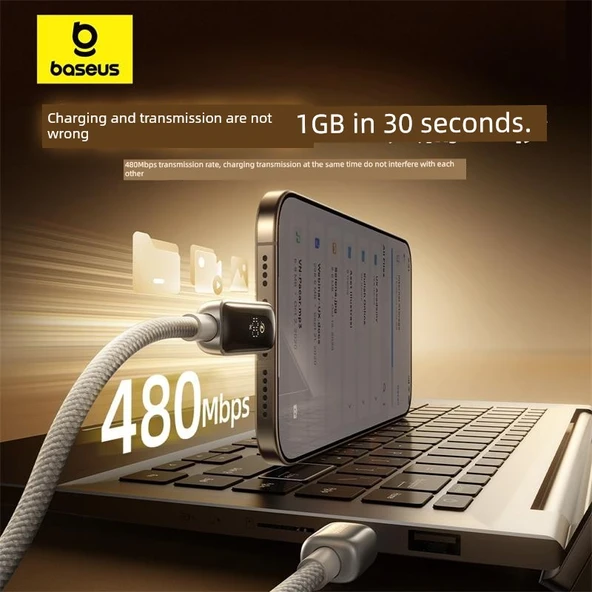 2'li Star Titanyum 1m USB Hızlı Şarj Dijital Ekranlı Kablo - 5