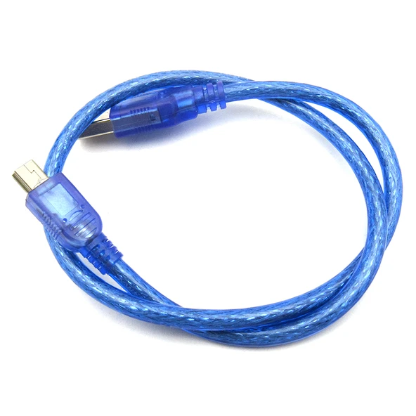 MP3 Tablet Araç Navigasyon USB Data Kablosu - 3m - Şeffaf Mavi
