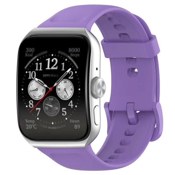 Oppo Watch 3/SE Silikon Kordon - Puslu Mavi - 8