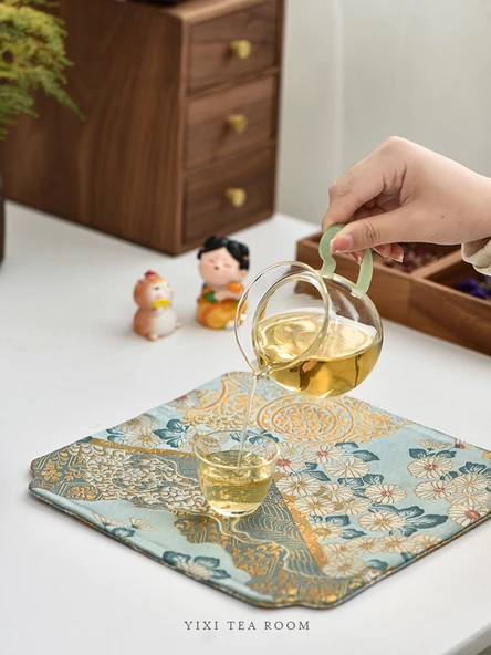 Çin Zen Stil Çay Matı Masa Örtüsü - [Dongli Krizantem] Çay Matı - 2