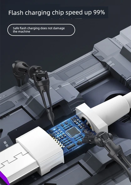 Android Micro USB Data Kablosu - 5A Hızlı Şarj - 0.25M - 2'li Paket - 6