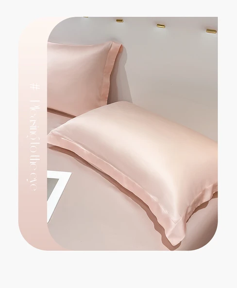 Tencel İpek Yastık Kılıfı Çifti - İnce Tencel Kumaş - 48cm x 74cm (Model 2) - 10