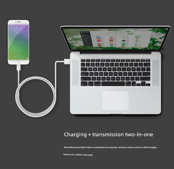 Android Micro USB Data Kablosu - 5A Hızlı Şarj - 0.25M - 2'li Paket - 2