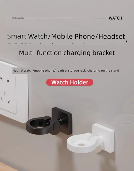 Duvara Monte Şarj Braketi - Beyaz - Airpods için - 9