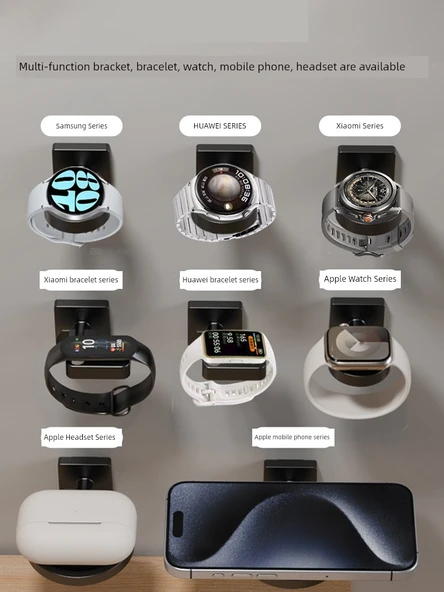 Duvara Monte Şarj Braketi - Beyaz - Airpods için - 5