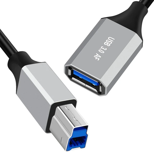 USB 3.0 Dişi - B Erkek Data Kablosu - 0.5 Metre