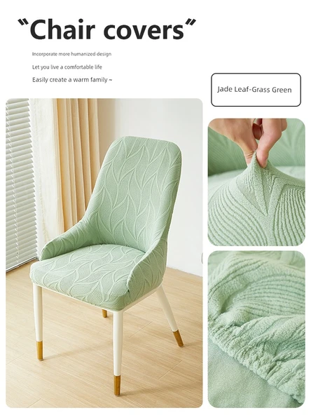 Ark Kolçaklı Sandalye Kılıfı - Jade Leaf Çimen Yeşili - 1 Adet