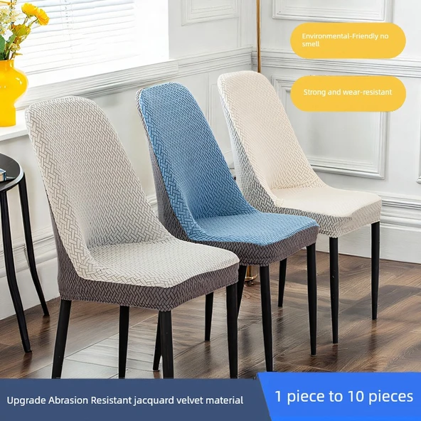 Elastik Ark Sandalye Kılıfı - Çimen Yeşili + Açık Gri - Tekli Paket - 4