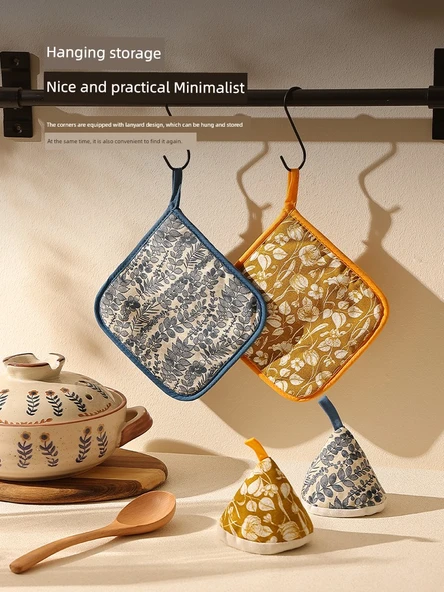 Üç Parça Mutfak Seti - Mavi - Resim 5