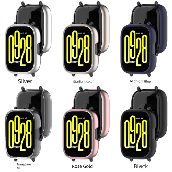 Redmi Watch 5 Lite Koruyucu Kılıf - Gümüş - Kesik Tasarım - 4