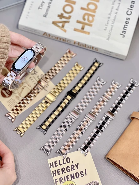 Xiaomi Bileklik 9 Seramik Metal Kordon - Gümüş (13-17cm Bilek) - 6