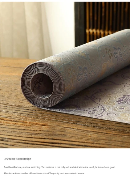 Fu Lu Yunjin Çay Matı - Mavi Mor Kabak 30x150 - 10