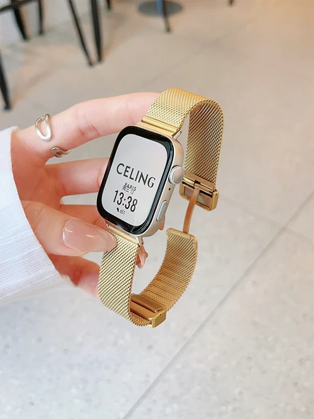 Huawei Fit Altın Rengi Milanese Kordon