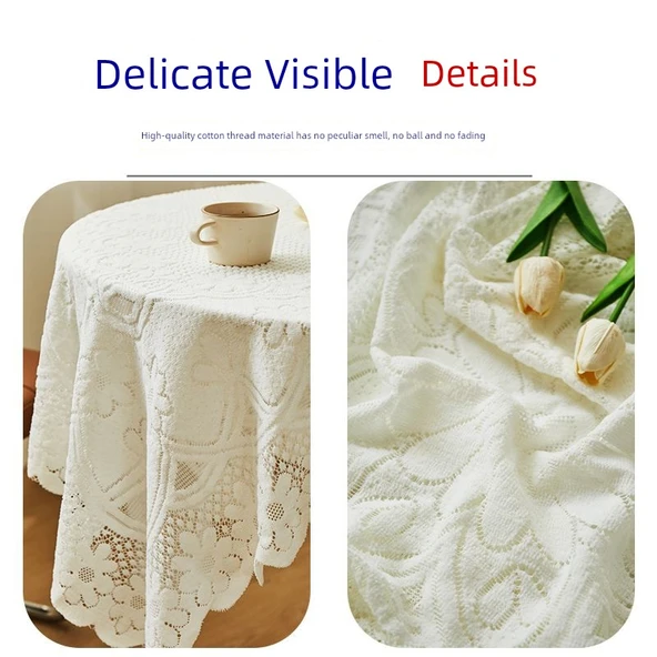 Erik Çiçeği Dantel Masa Örtüsü - 60x60cm - Resim 7